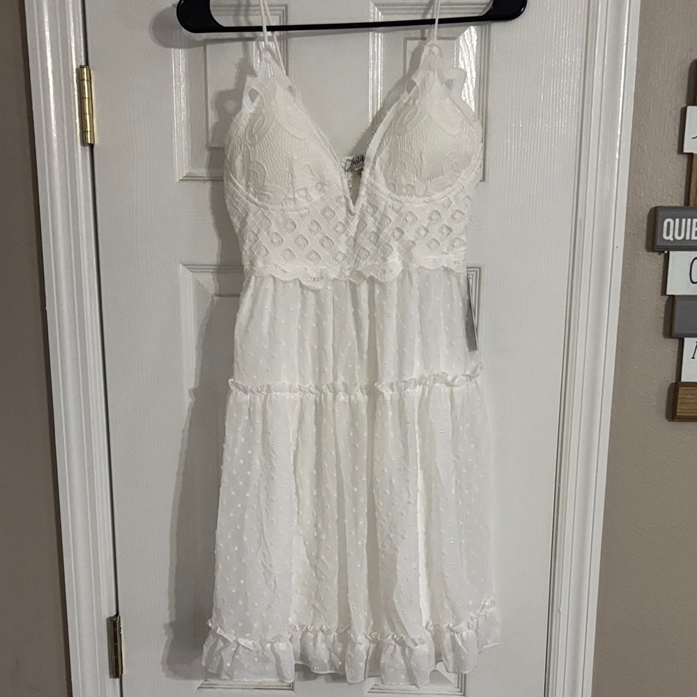 Justify Iridescent Floral Tag Dress